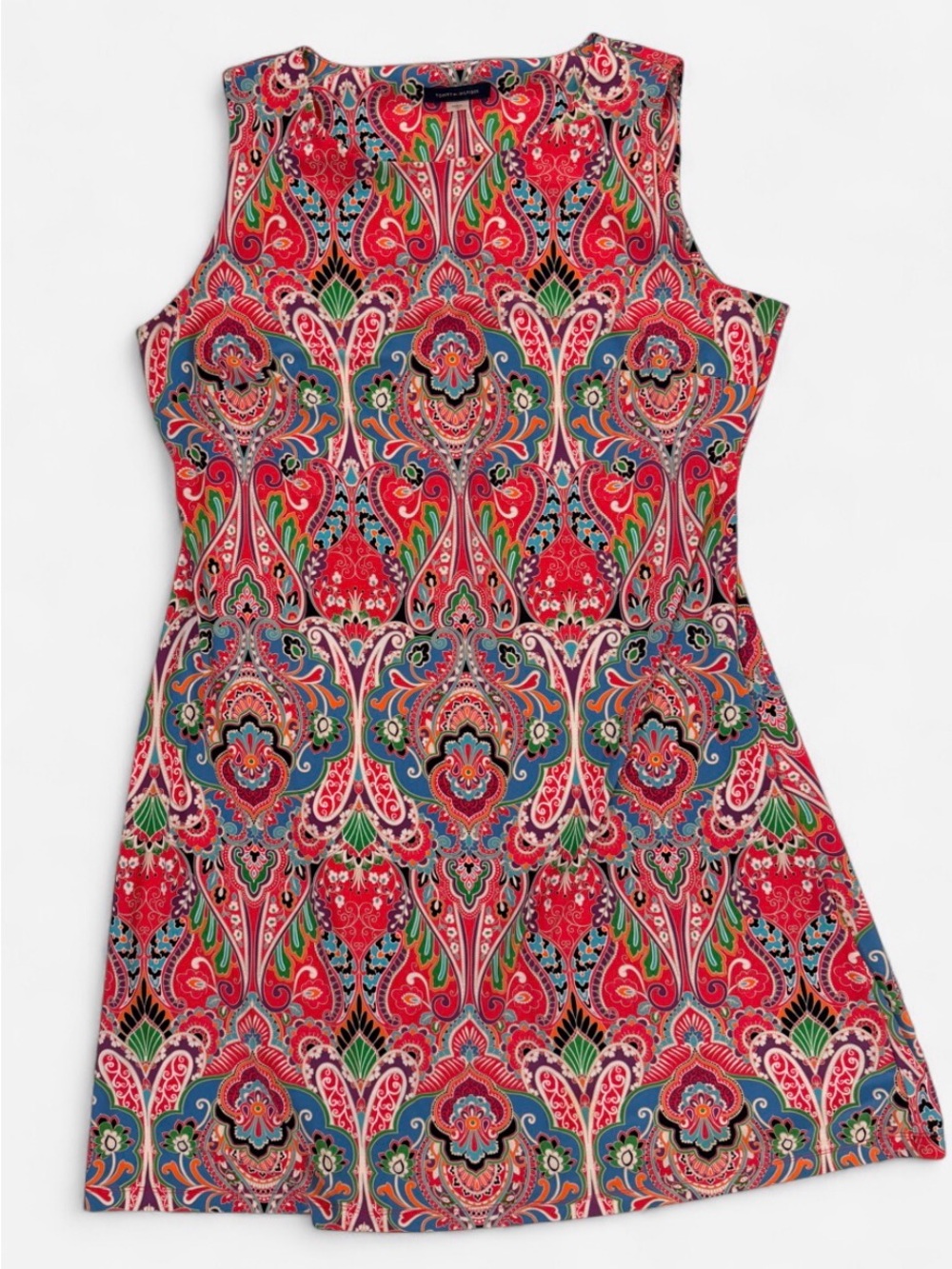 Tommy Hilfiger Multicolor Paisley Sleeveless Sheath Dress Size 14